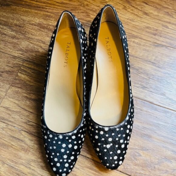 NWT Talbots black/white polka dot pumps - Picture 1 of 6